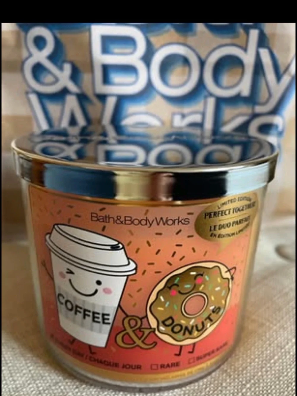Decadent Candles Pair by Bath & Body Works ‘Hot Fudge & Coffee and Donuts 14.5oz